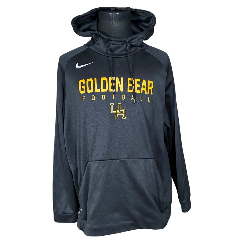Nike Men's Dri-Fit Black Hoodie Sweatshirt XL UA Golden Bear Football